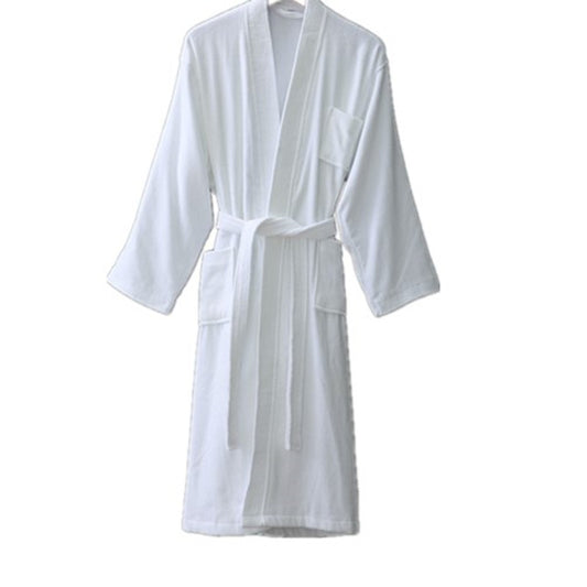 Autumn And Winter Home Hotel Cut Velvet White Hotel Bathrobe