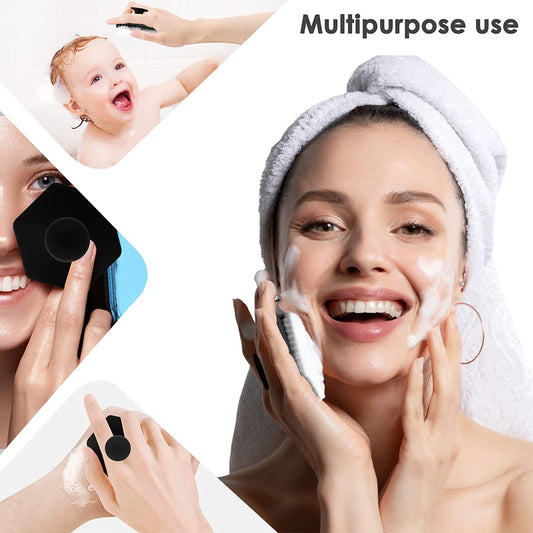 Cross-border Silicone Scrubber New Upgrade Gentle Silicone Face Brush Exfoliating Silicone Beard Facial Brush